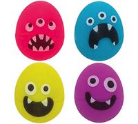 Baker Ross AX619 Monster Egg Shaped Bouncy Jet Balls - Pack of 10, Party Favours for Kids Birthdays and Outdoor Toys, Jet Balls
