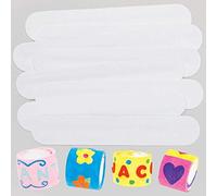 Baker Ross AX666 White Slap Bracelets - Pack of 8, Kids Jewellery Making Craft Kits, Slap Bands Great for Children's Party Bag Fillers or Kids Pocket Money Toys