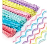 Baker Ross AX696 Pastel Pipe Cleaners - Pack of 120, 30cm x 6mm, Assorted Colours, Decorative Crafts, Craft Materials