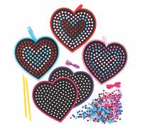 Baker Ross AX717 Heart Sequin Kits - Pack of 5, For Children to Decorate and personalize Arts Projects, Ideal Groups, Home Crafting, Class Room Activities
