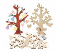 Baker Ross AX759 Heart Tree - Pack of 2, Woodcrafts for Kids to Make, Paint, Decorate and Display for Valentine's Day, Gold