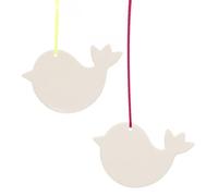 Baker Ross AX829 Craft Bird Decorations - Pack of 5, Design our own Ceramic Hanging Decorations Arts and Crafts for Kids