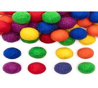 Baker Ross AX938 Rainbow Coloured Felt Balls - Pack of 56, Arts and Crafts Accessories, Embellishments for Crafting, Purple