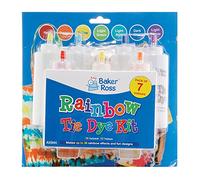 Baker Ross AX944 Rainbow Tie Dye Kit - Pack of 7, Make Your Own Tie Dye, Children Arts and Crafts Projects, Creative Activities for Kids