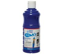 Baker Ross Blue Acrylic Paint 500ml - Pack of 1, Kids Paint