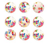 Baker Ross Bouncy Balls Mini Rainbow Bounce Ball Pack Multi Colour Jet Balls (Pack of 8)