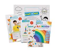 Baker Ross CBS017 Rainbow Arts and Crafts Pack for Kids - Two Fun, Colourful Creative Kits, Stickers and Activity Book for Boys and Girls.