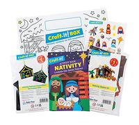 Baker Ross CBS025 Nativity Arts & Crafts Package for Kids - Two Fun Nativity Nativity Scene Creative Kits, Stickers and Activity Book for Boys and Girls