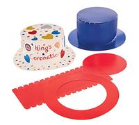 Baker Ross CN101 Red, White and Blue Top Hat Kits for VJ Day 80th Anniversary - Pack of 3, Party Hats for British Parties