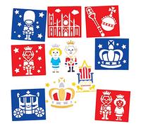 Baker Ross CN123 Royal Stencils - Pack of 10, British Royalty Arts and Crafts Supplies