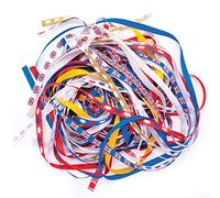 Baker Ross CN141 Red White and Blue Ribbon Value Pack for VJ Day 80th Anniversary - Pack of 15, British Themed Arts and Crafts Supplies