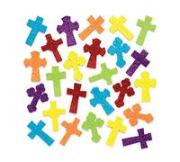 Baker Ross Cross Glitter Stickers - Pack of 120, Easter Crafts, Craft For Kids (AW294)