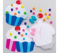 Baker Ross Cupcake Cushion Sewing Kits - Pack of 2, Sewing Set for Children, Creative Activities for Kids (FC413)