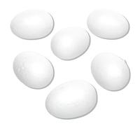 Baker Ross E233 Polystyrene Eggs - Pack of 10, 7cm, White Craft Eggs, Craft Painting, Egg Decorating