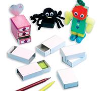 Baker Ross E5324 Craft Matchboxes - Pack of 30, 52mm x 35mm, White, Trinket Storage, Miniature Dioramas, Craft Projects