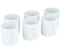 Baker Ross E774 mini white porcelain mug, 5.5 cm high, for kids to paint and decorate as a gift (pack of 6)