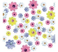 Baker Ross E8826 Self Adhesive Satin Gem Flower Stickers, For Kids To Decorate in Arts and Crafts (Pack of 60)