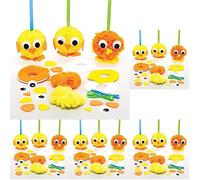 Baker Ross Easter Chick Pom Poms - Pack of 20, Easter Crafts, Craft for Kids (AT440)