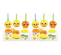 Baker Ross Easter Chick Pom Poms - Pack of 8, Easter Crafts, Craft for Kids (AT440)