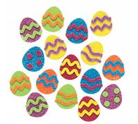 Baker Ross Easter Egg Glitter Stickers - Pack of 100, Easter Crafts Supplies for Kids (AX766)