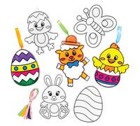 Baker Ross Easter Egg Suncatcher Decorations - Pack of 10, Easter Crafts for Kids (AX753)
