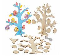Baker Ross Easter Egg Tree Wooden Kits - Pack of 2, Easter Crafts, Craft for Kids (AX756)