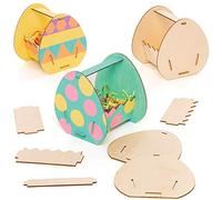 Baker Ross Easter Egg Wooden Baskets - Pack of 4, Easter Crafts, Craft For Kids (AT444)