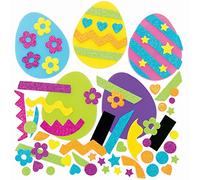 Baker Ross Easter Eggs Foam Craft Magnets - Pack of 10, Easter Craft Magnets for Kids (FC490)