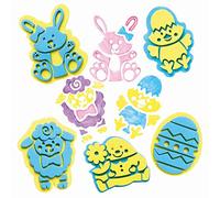 Baker Ross Easter Foam Stampers - Pack of 10, Easter Crafts for Kids (AX803)