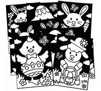 Baker Ross Easter Fuzzy Art Pictures - Pack of 10, Easter Fuzzy Felt Sets for Children (FC627)