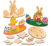 Baker Ross Easter Wooden Scenes - Pack of 4, Kids Crafts (AT454)