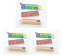Baker Ross EC1247 Wooden Pencil Boxes (Box of 4) Plain Wood Pencil Boxes For Kids To Decorate,20cmx5cmx4cm (Pack of 3)