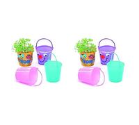 Baker Ross EF662 Mini Plastic Buckets, Ideal for Children to Paint Decorate & Grow Seeds in, Perfect for Indoor or Outdoor Use (Pack of 12)