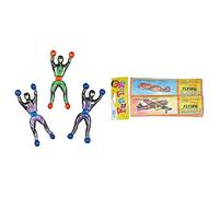Baker Ross EF878 Hero Wall Crawlers & W314 Power Prop Flying Easy Assembly Airplane Glider Planes for Kids Toys, Birthday Party, School Classroom Rewards or Carnival Prizes, Assorted, 1-Pack