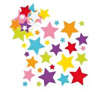 Baker Ross EF944 Felt Star Stickers for Kids' Crafts and Art Projects, Cards, Party Bags, and Decorations (Pack of 144)