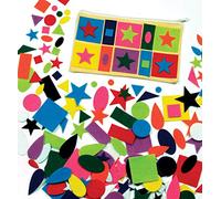 Baker Ross EK310 Self-Adhesive Felt Shapes (Pack of 195)