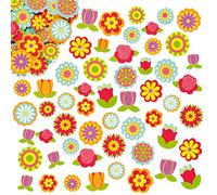 Baker Ross ET836 Flower Foam Stickers, Self-Adhesive-for Kids to Decorate Collage, Cards & Craft (Pack of 144), Assorted