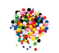Baker Ross EV132 Mini Coloured Pom Poms Value Pack - Ideal for Kids' Arts and Crafts, Christmas, Gifts, Keepsakes and More (Pack of 500)