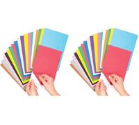 Baker Ross EV4062 Self-Adhesive Colored Foam Sheets, 20 Assorted Colors (Pack of 2)