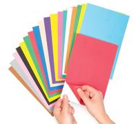 Baker Ross EV4062 Self Adhesive Foam Sheets - Pack of 20 Sheets, 22cm x 15cm, 20 Assorted Colours, Craft Foam, Card Making