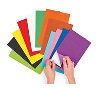 Baker Ross EV4082 Rainbow Self Adhesive Felt Sheet (Pack of 18) Assorted Rainbow Colour Felt Sheets