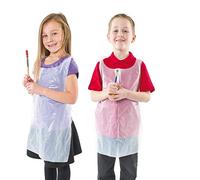 Baker Ross EV596 Disposable Aprons (Pack of 50) Kids Halter Neck And Waist Ties For Crafting Activities,White, 32.5 x 20 x 1.5 cm 240 Grams