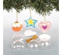 Baker Ross EX2982 Hanging Glitter Baubles, Assorted, Pack of 9
