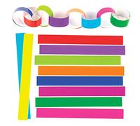Baker Ross EX634 Coloured Paper Chains (Pack of 300), Assorted, 20cm x 2cm