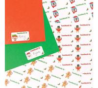 Baker Ross FC185 Christmas Handmade By Stickers - Pack of 400, Kids Stickers, Ideal for Children's Arts and Crafts Projects, Great for Card Making and Scrapbooking