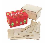 Baker Ross FC191 Large Wooden Box Kits - Pack of 2, Wooden Crafts to Make and Decorate, Creative Activities for Kids