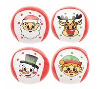 Baker Ross FC251 Christmas Mini Soft Balls-Pack of 8, Assorted, Small