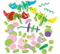 Baker Ross FE117 Dinosaur Stacking Kits - Pack of 5, Foam Craft Activities for Kids to Assemble, Decorate and Display, Great as a Gift for Creative Children