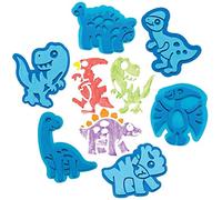 Baker Ross FE187 Dinosaur Craft Foam Stampers - Pack of 10, Craft Stamps, Stamp Sets for Children, Ideal for Kids Arts and Crafts Projects