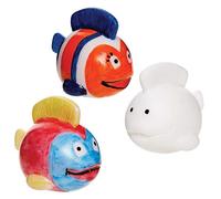 Baker Ross FE327 Design Your Own Tropical Fish Squirters - Pack of 6, Sealife Kids Bath Toys Craft and Play